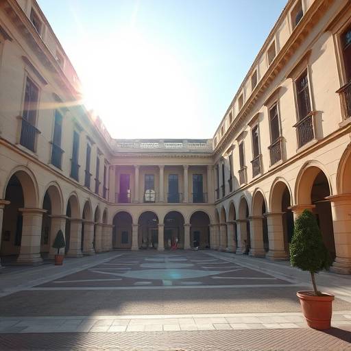 Image de la cour intérieure du Palais des Papes